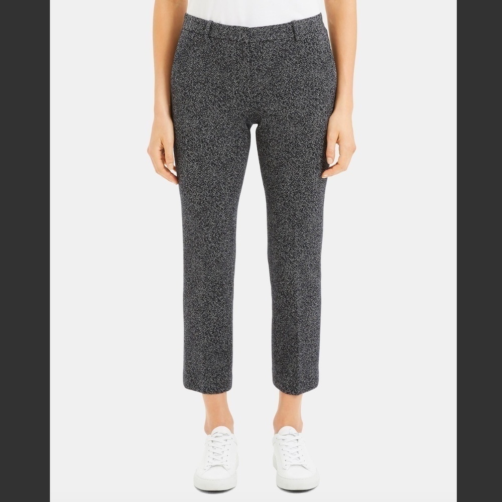 THEORY Wool Cashmere Tailor Trouser Crop Pants 10